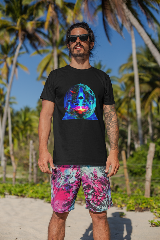 Stingrays Ascension from the Dark Moon Men's Relaxed Fit Midweight T-Shirt