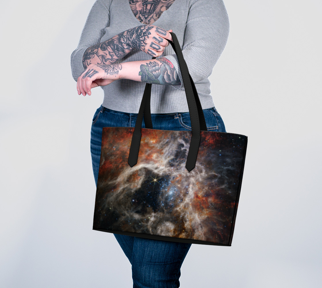 Tarantula Nebula JWST Astrophotography Vegan Leather Bag