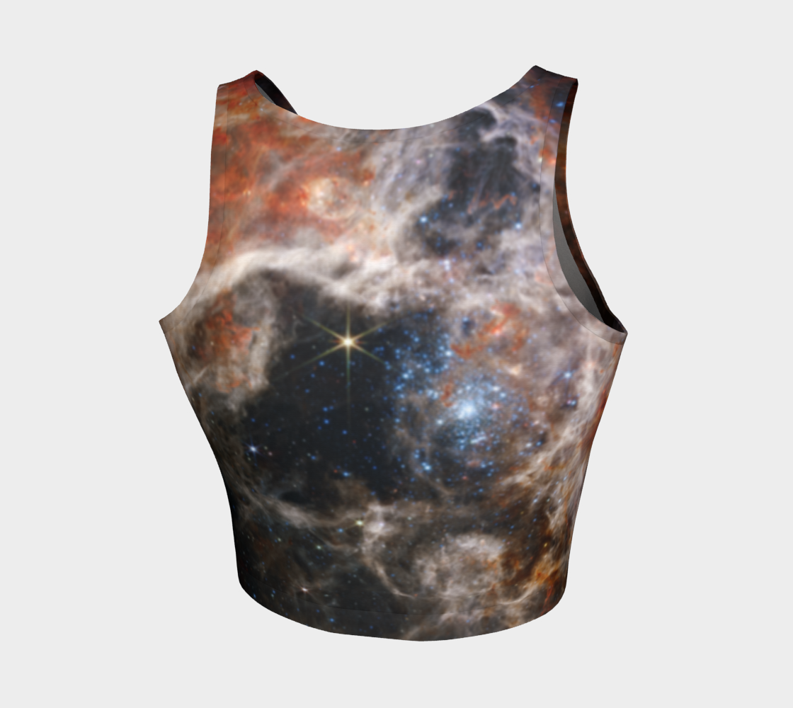 Tarantula Nebula Athletic Cropped Tank Top