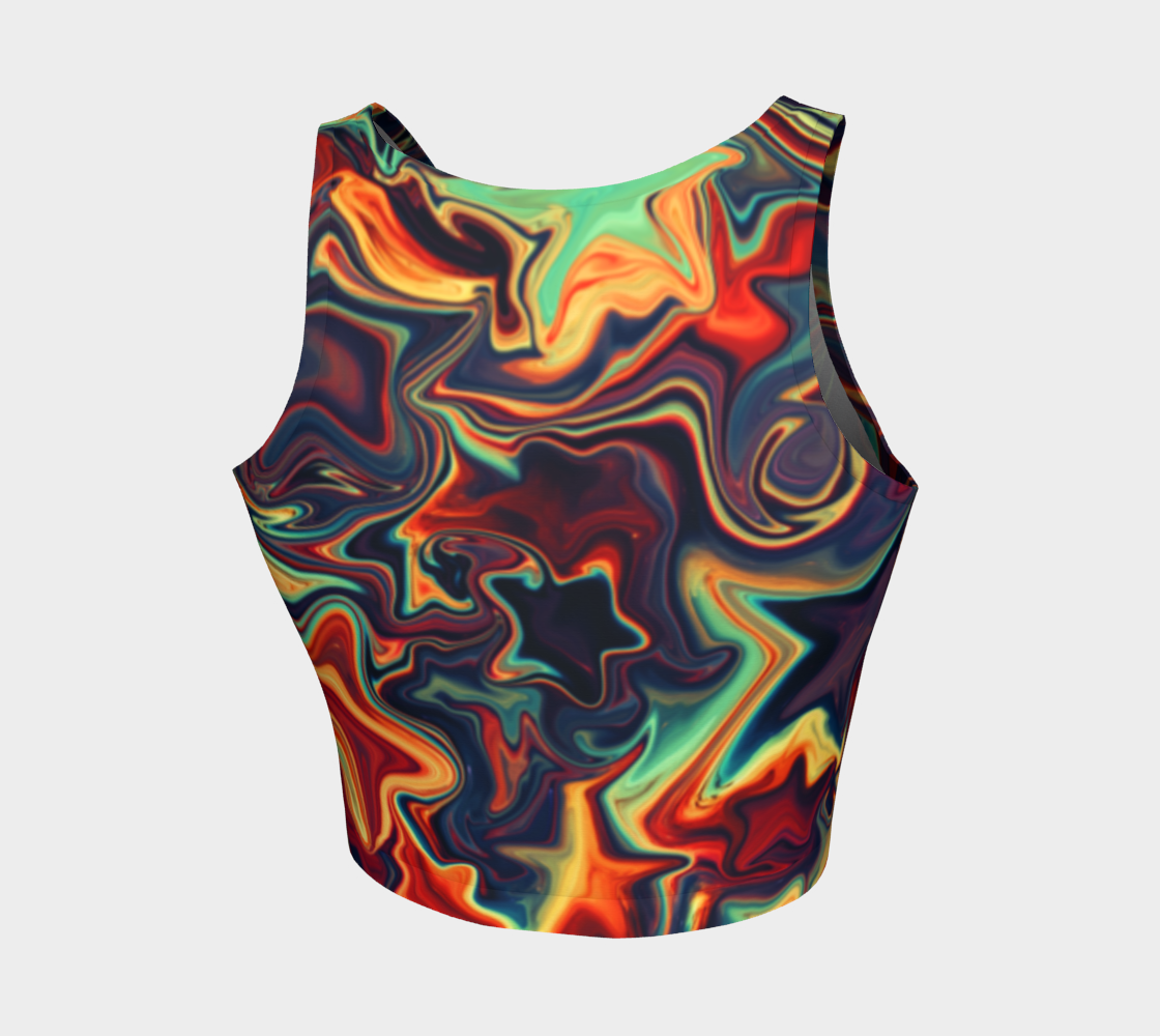 Cosmic Fluidity Athletic Cropped Tank Top