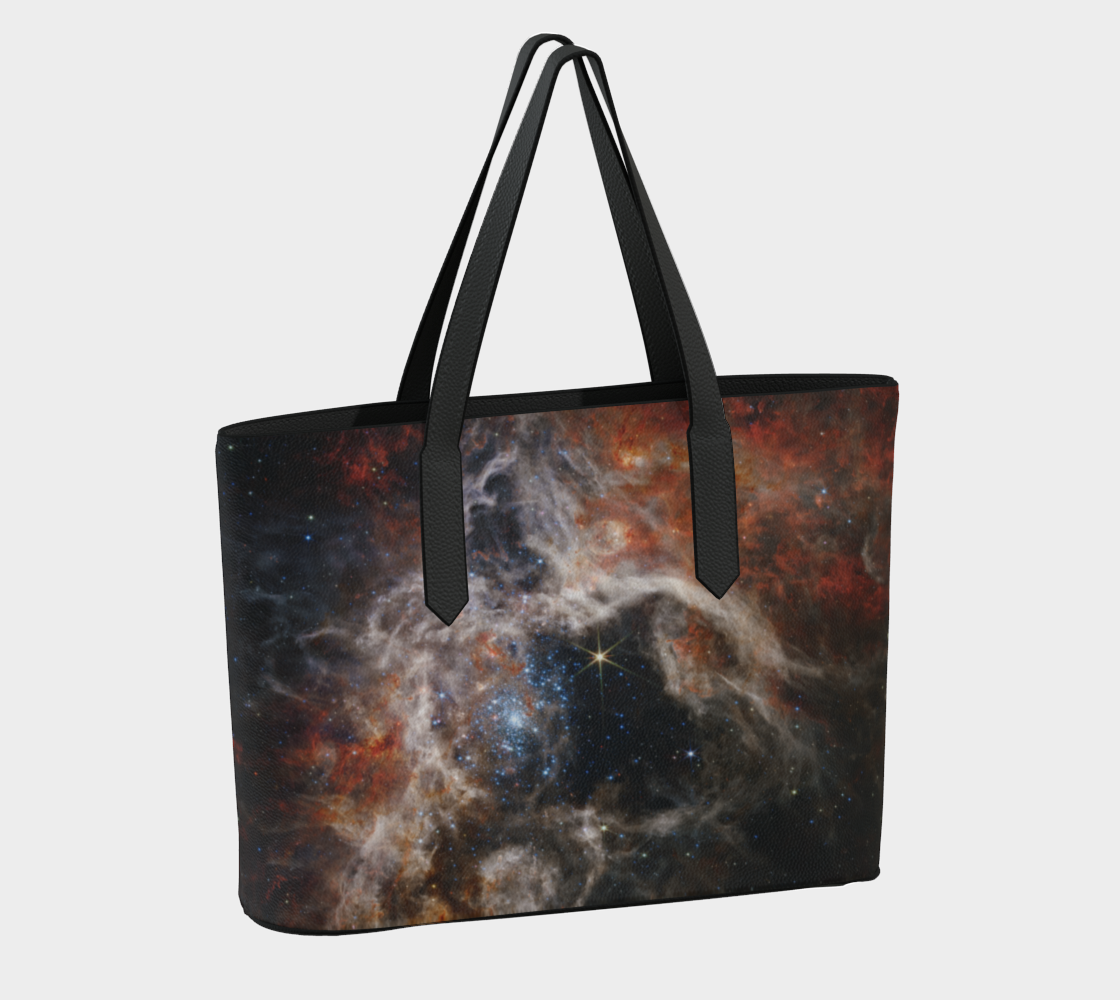 Tarantula Nebula JWST Astrophotography Vegan Leather Bag