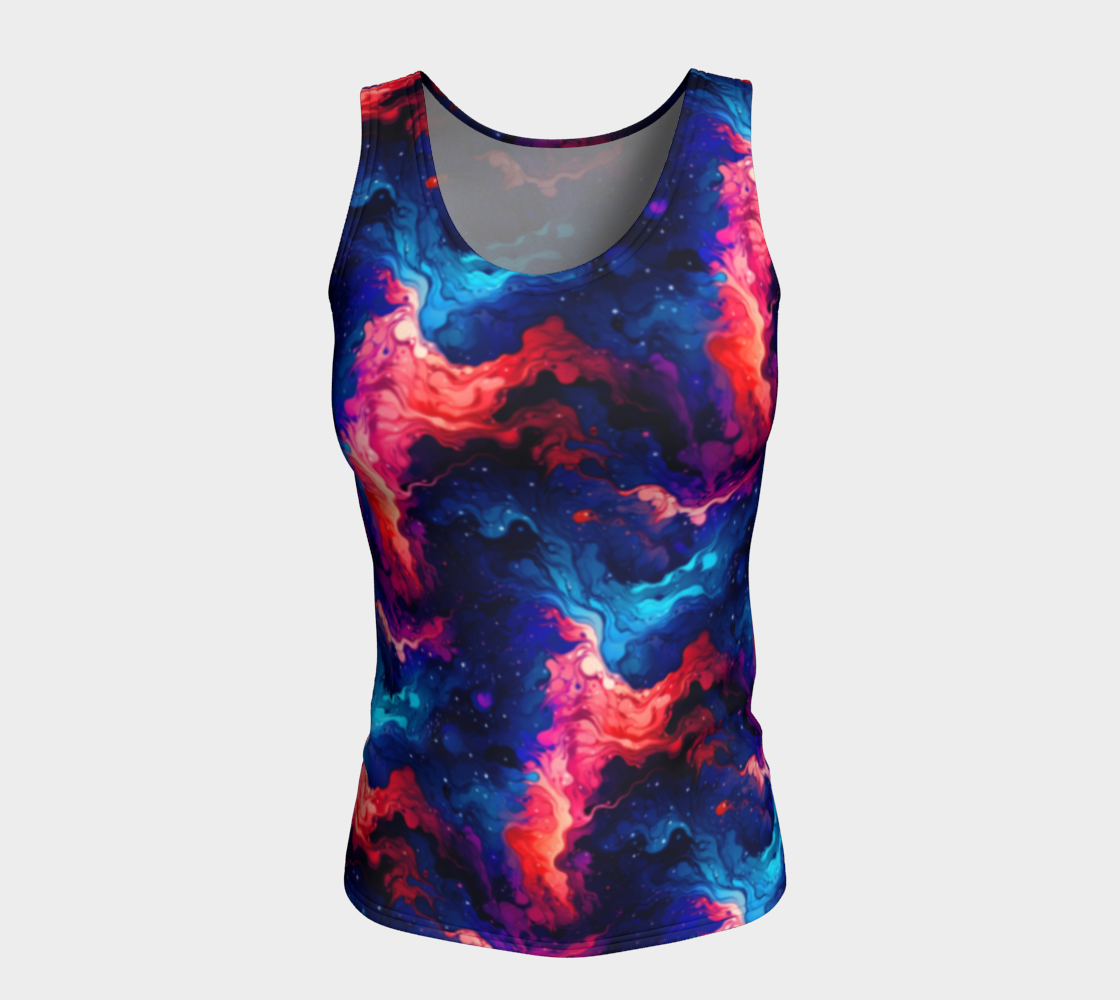 Nyx Nebula, Jersey Fitted Tank (Regular Length)