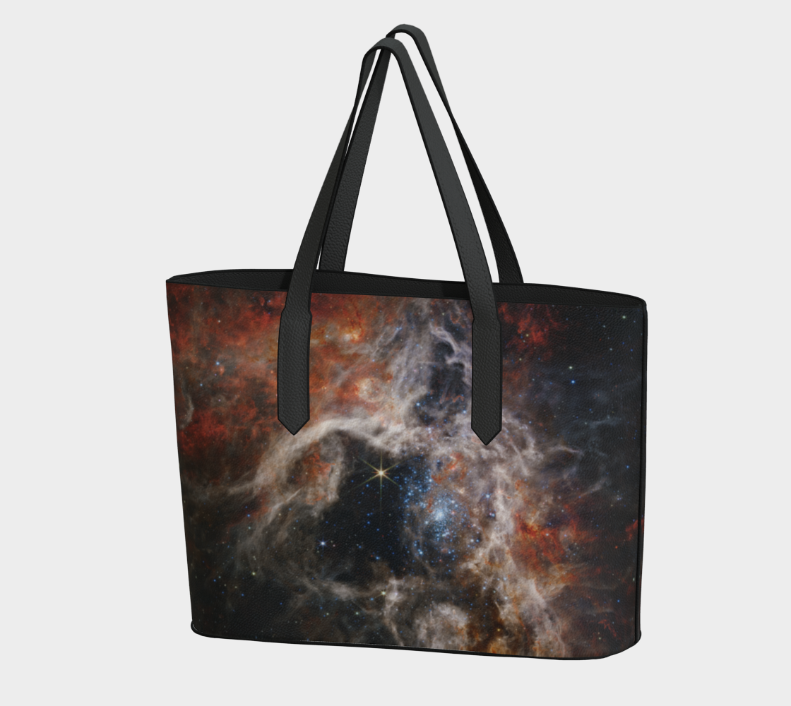 Tarantula Nebula JWST Astrophotography Vegan Leather Bag