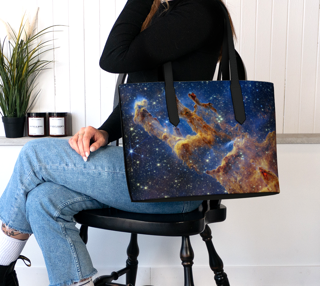 Pillars of Creation JWST Astrophotography Vegan Leather Bag