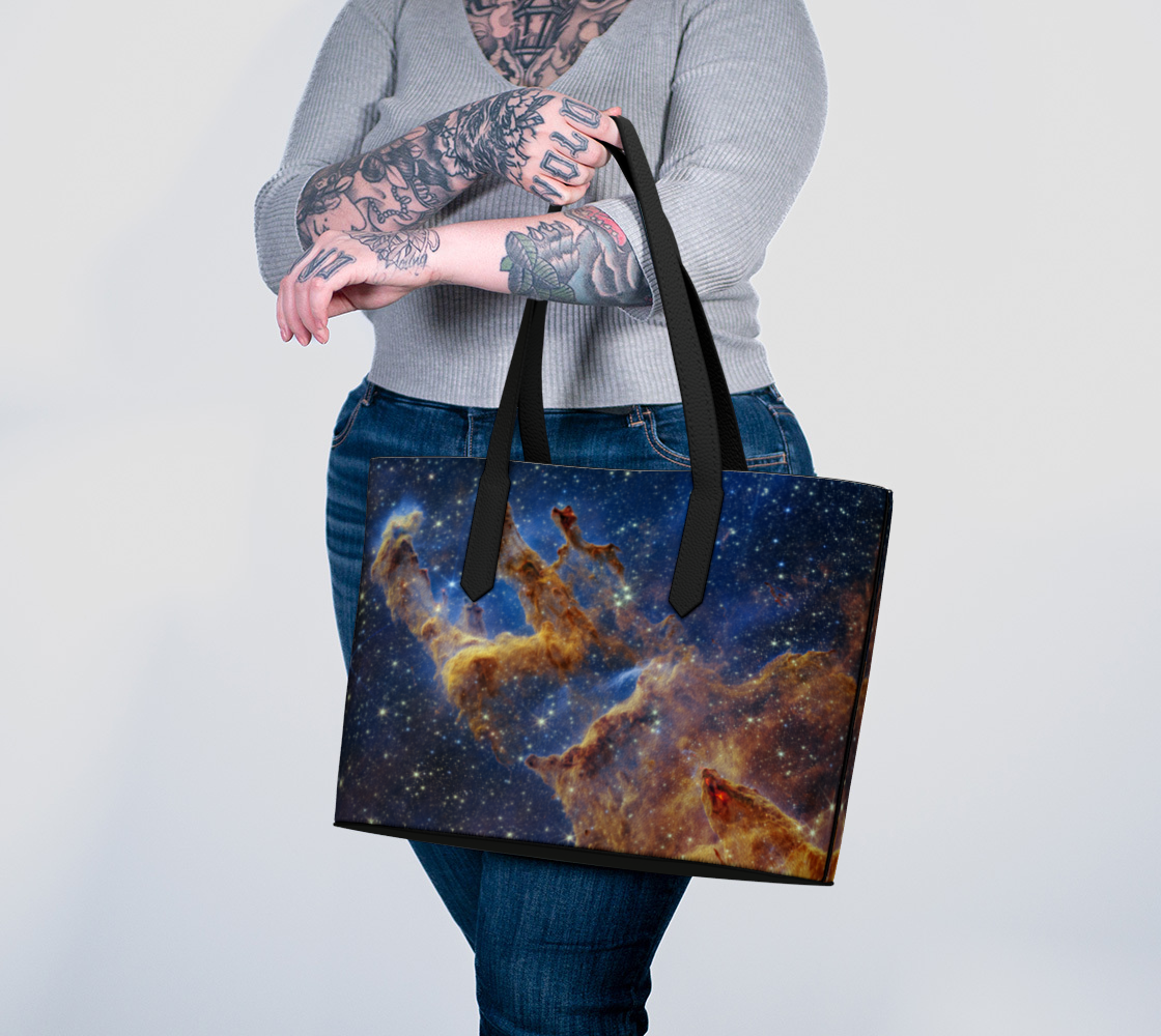 Pillars of Creation JWST Astrophotography Vegan Leather Bag